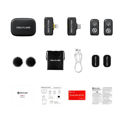 Microfono Inalambrico Hollyland LARK A1 Combo USB-C/Lightning