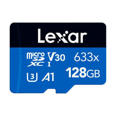 Micro SD + Adaptador Lexar 633X 128GB USH-I 100mb/s